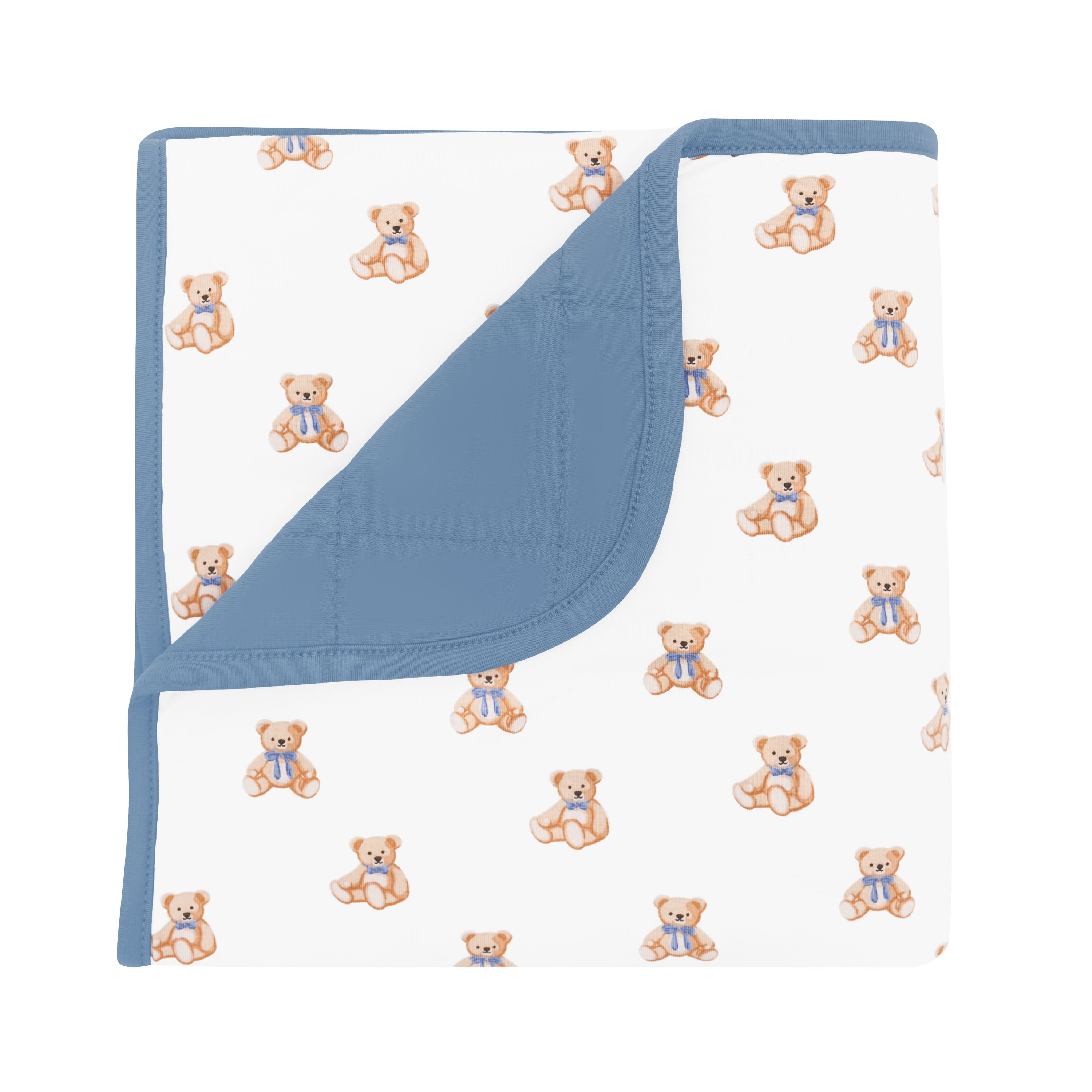 Kyte Baby's Baby Blanket in Teddy Bear with Slate backing