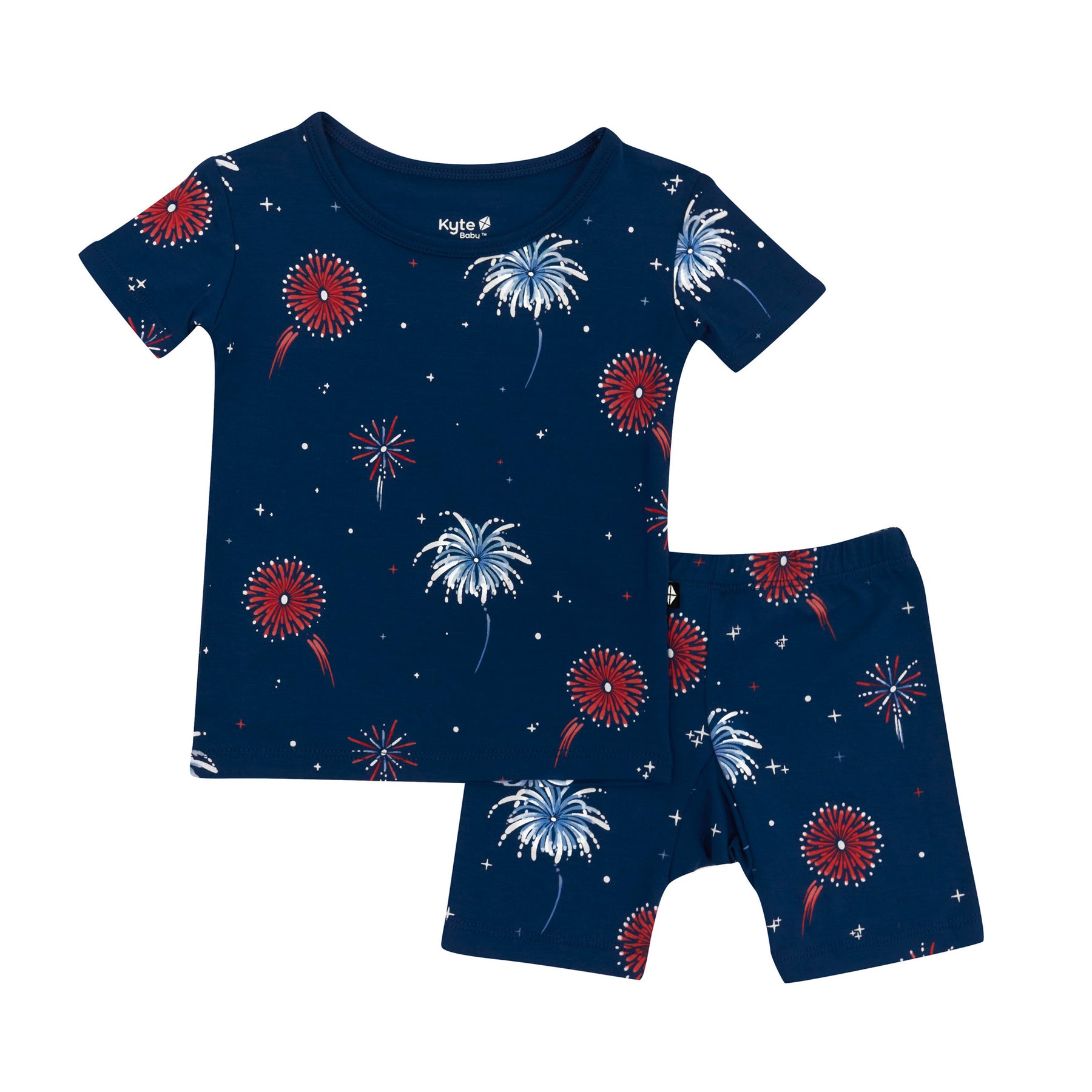 Kyte Baby's Short Sleeve Pajamas in Celebration