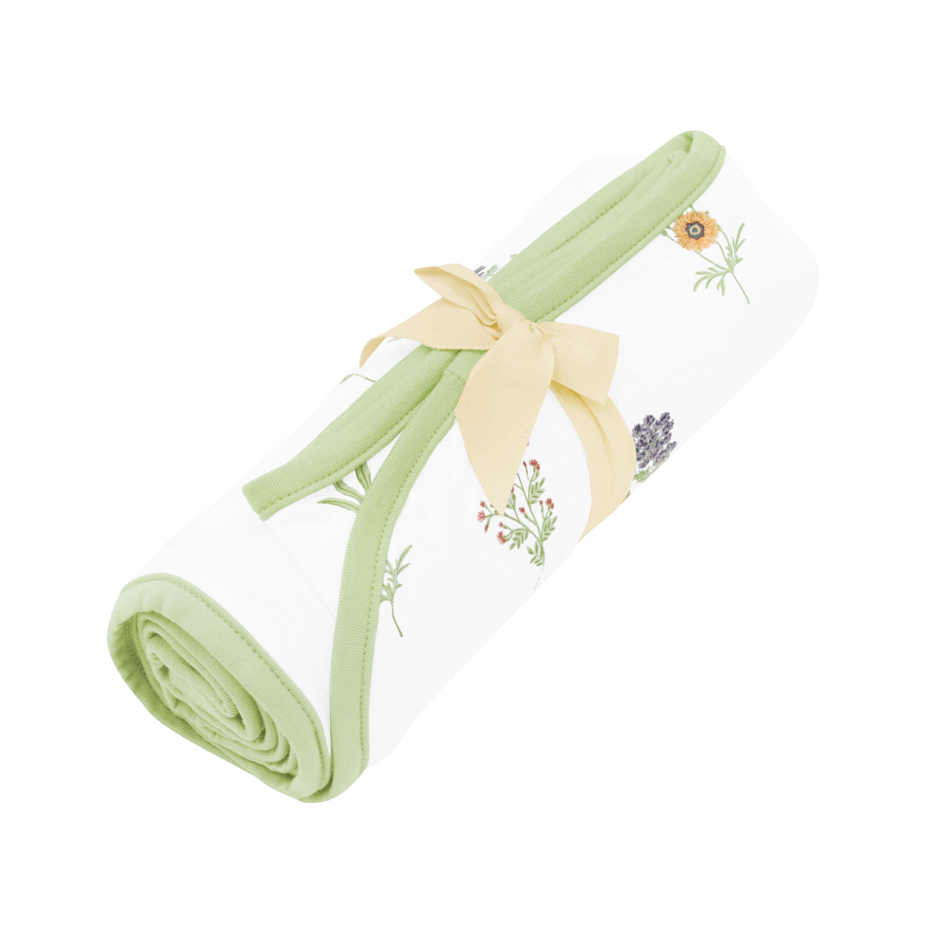 Swaddle Blanket in Wildflower wrapped in bow