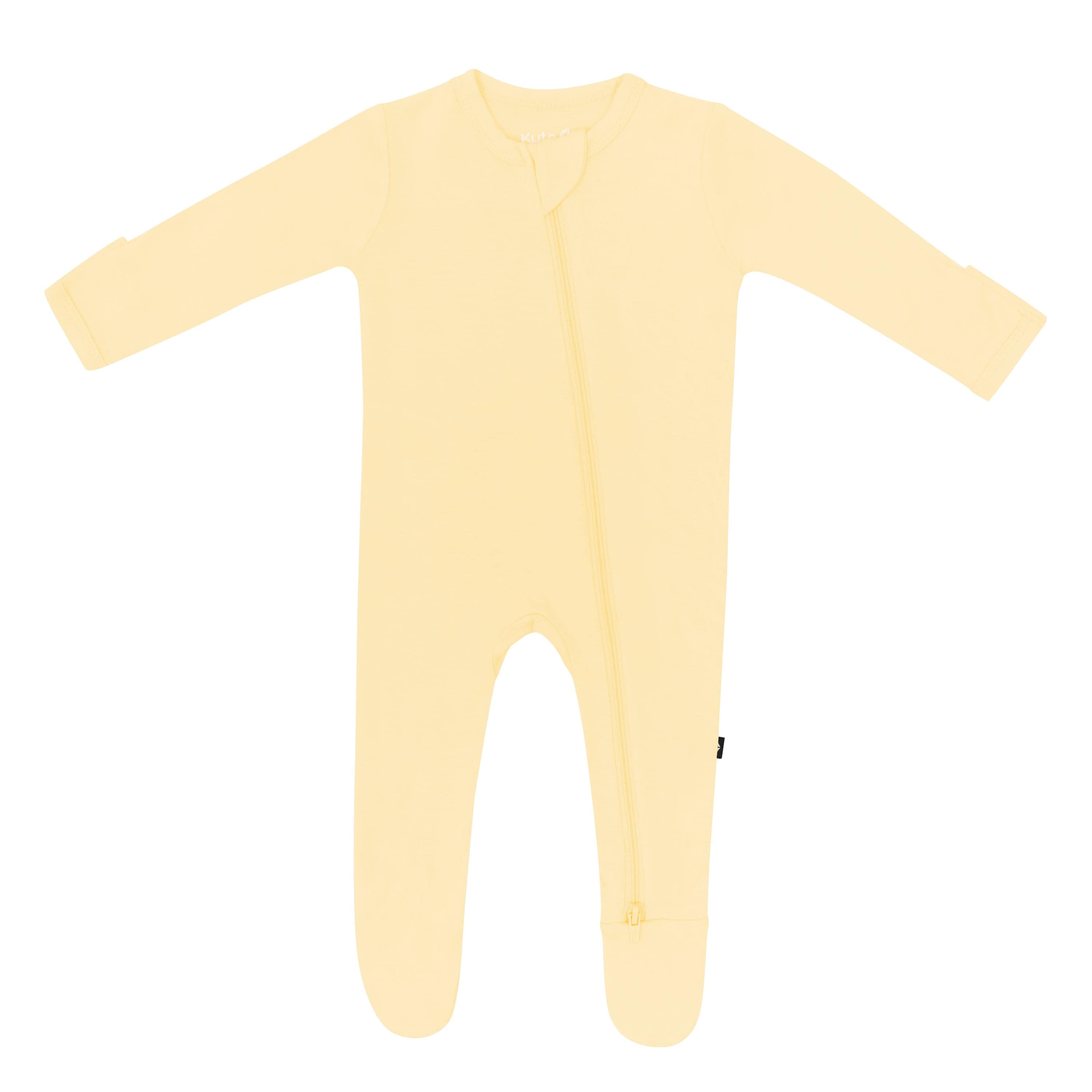 Kyte Baby yellow Zippered Footie in Lilikoi 
