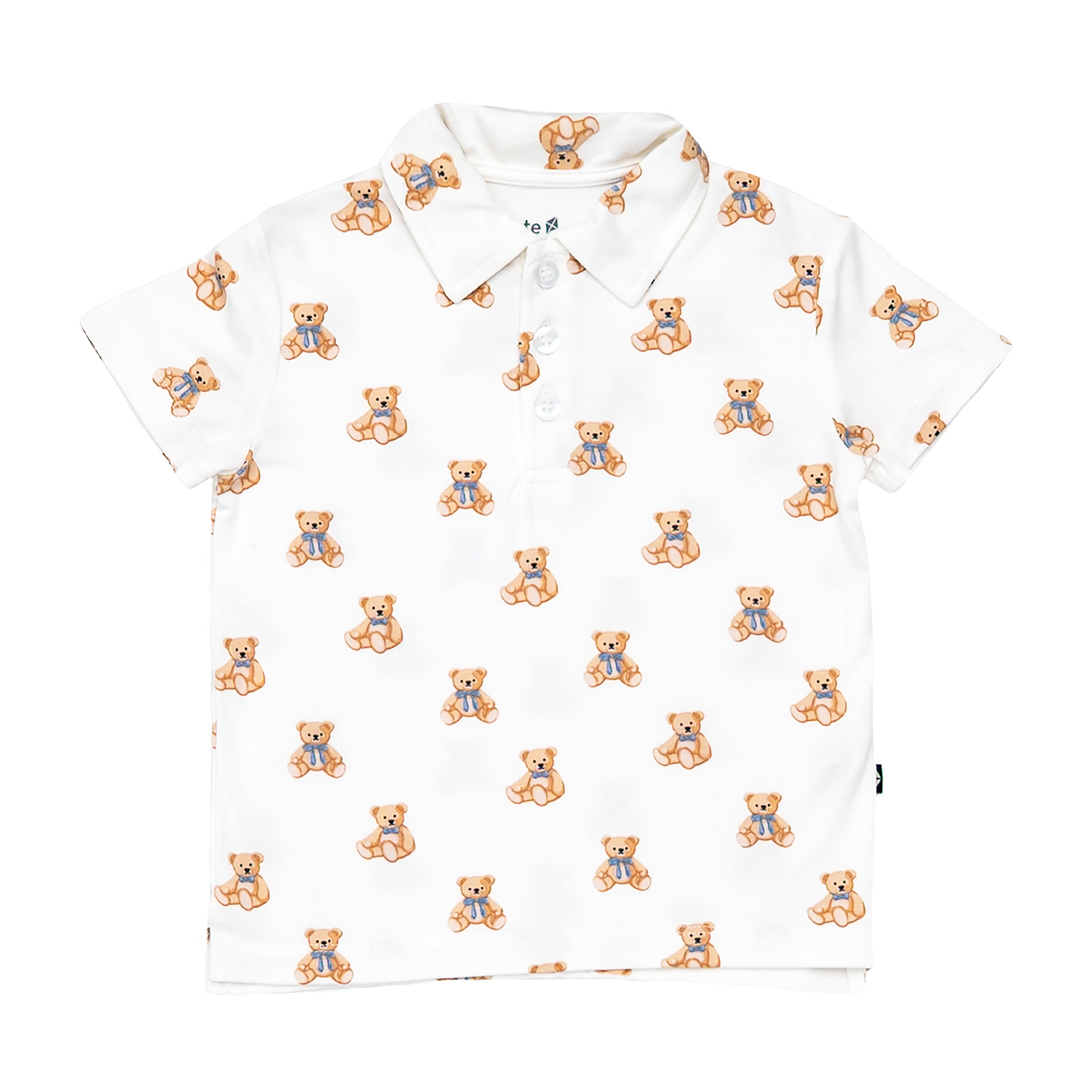 Kyte Baby's Toddler Short Sleeve Polo in Teddy Bear