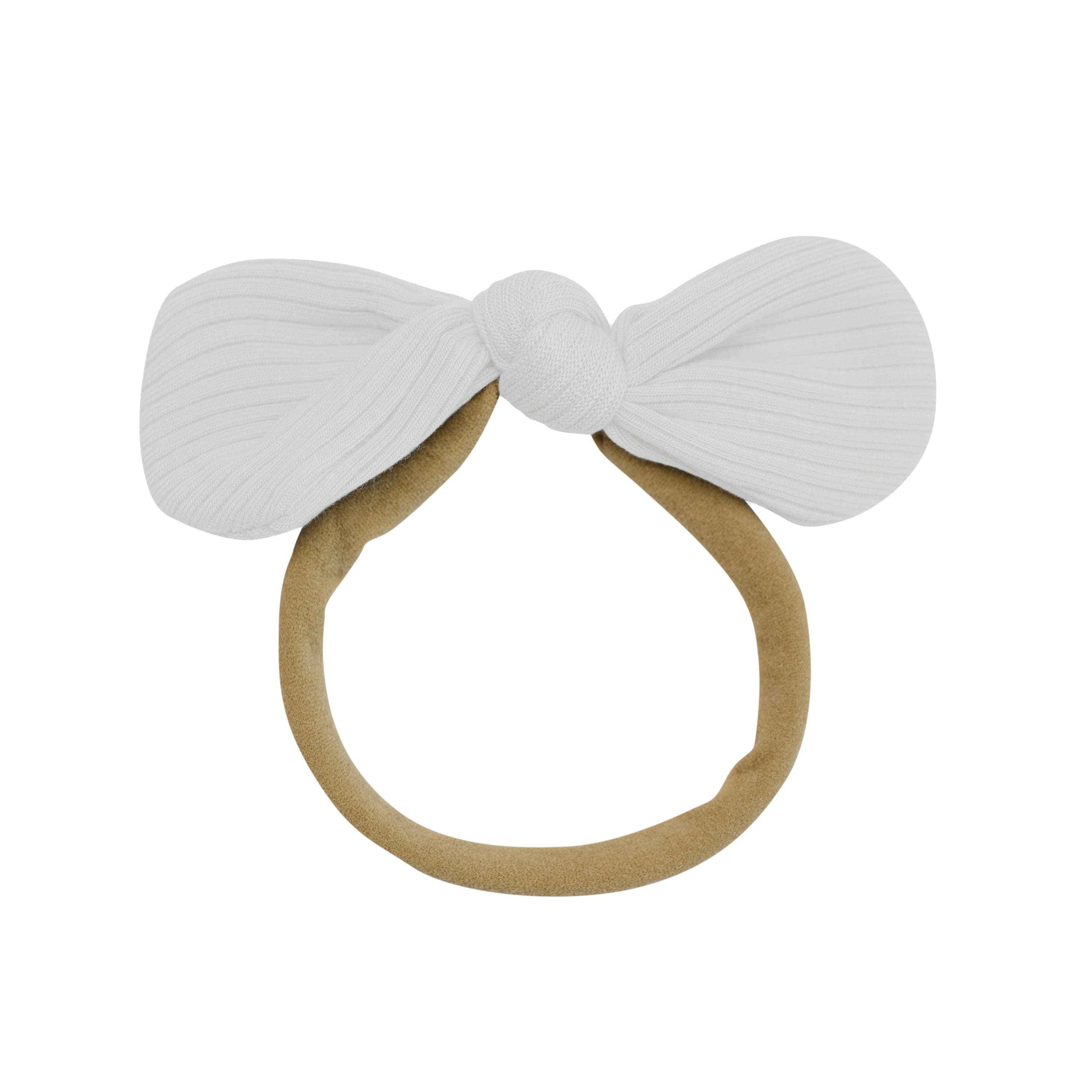 Kyte Baby Ribbed Nylon Bow in Oat