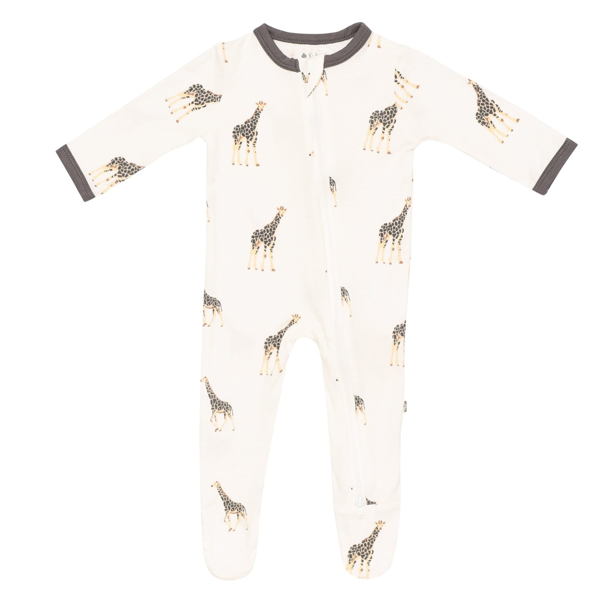 Kyte Baby Zippered Footie in Giraffe